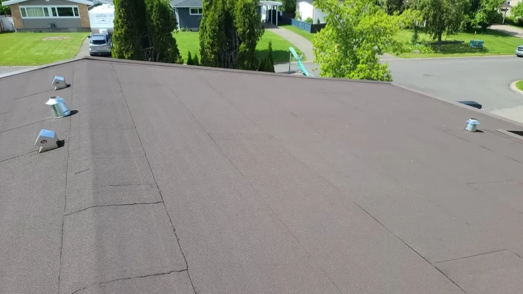 Residential home with a low slope roof