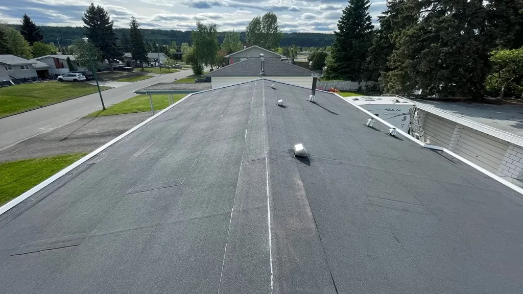 Residential home with a low slope roof